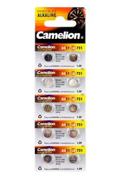 Элемент питания CAMELION AG11 (361) (кратно 10)