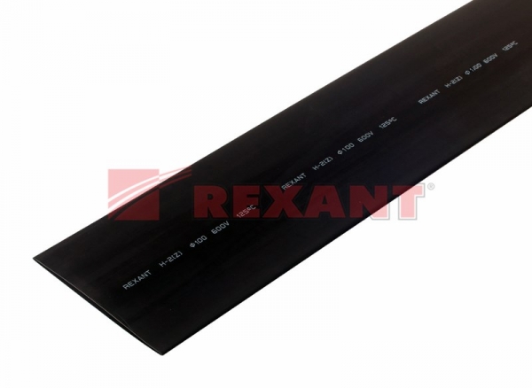 100,0 / 50,0 мм 1м термоусадка чёрная REXANT 25-0100