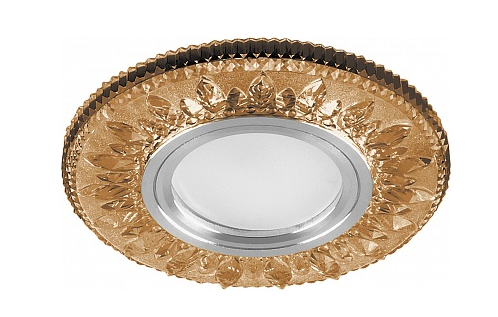 Светильник точечный Feron CD903 потолочный MR16 G5.3 коричневый с белой LED подсветкой
