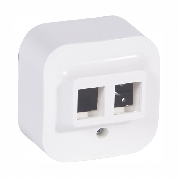 Legrand  Quteo  Белый Розетка Keystone открытая установка 782226