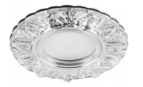Светильник точечный Feron CD908 потолочный MR16 G5.3 прозрачный с белой LED подсветкой