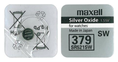 Элемент питания Maxell SR521SW (379) (кратно 10)