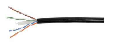 Кабель связи витая пара U/UTP, кат.6 4х2х23AWG solid, LDPE, 305м, черный ITK