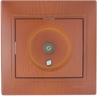 Lezard  Mira  Сосна Розетка TV проходная скрытая установка Fixline ( 859979 ) 701-0801-129