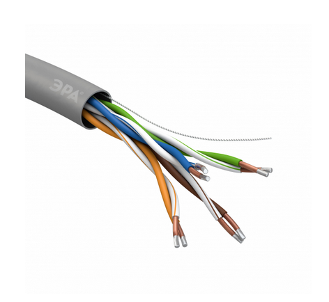 U/UTP 4x2x24 AWG Cat5e CCA PVC 25 м SIMPLE Кабель витая пара ЭРА