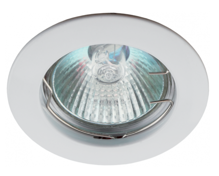 Светильник точечный ЭРА KL1 WH литой простой MR16,12V, 50W белый