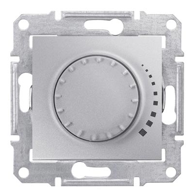 Schneider Electric Sedna Алюминий Диммер механизм поворотный емкостный  230В,  25-325 Вт/ВА IP20 скрытая установка SDN2200660