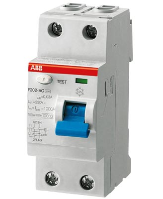 Устройство защитного отключения  2П  63А  30мА  ABB  F202  тип АС  2CSF202001R1630