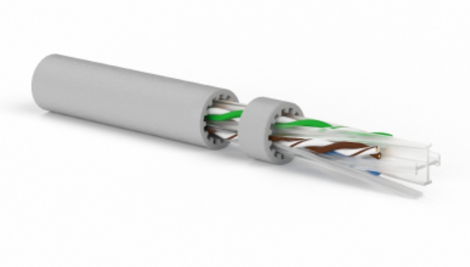 UUTP4-C6A-S23-IN-LSZH-GY-500 (500 м) Кабель в. п., неэкр U/UTP,кат 6a (10GBE),4 пары (23 AWG),одножильный (solid), LSZH Hyperline