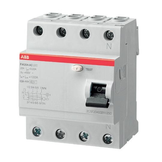 Устройство защитного отключения  4П  63А  100мА  ABB  FH204  тип АС  2CSF204006R2630