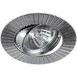 Точечный светильник ЭРА KL14A CH литой  пов. "солнце" MR16,12V, 50W хром