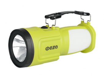 Фонарь ФАZА  AccuF8-L1W/24-gn аккумулятор 4V0,9Ah, ЗУ 220V, зеленый