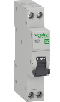 Дифференциальный автомат  2П  10А   30мА  Schneider Electric  EASY9  характеристика С  тип АС  1П+N EZ9D33610 4,5кА, 18 мм