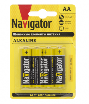 Элемент питания Navigator NBT-NPE-LR6-BP4 61 463 (кратно 4)
