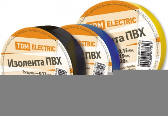 Изолента ПВХ зеленая 15мм 20м TDM