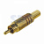 Разъем штекер RCA Металл под винт ZN черные/красные GOLD PROCONNECT 14-0411-4 (кратно 100)