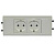Розетка DLP65 немецкий стандарт 2X2К+З без зажимов Legrand  Mosaic  77432