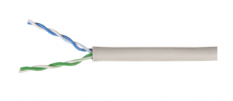 Кабель витая пара U/UTP категория 5E 4x2х24AWG solid LSZH серый  (кратно 100)