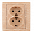 ЭРА  Intro  Plano  Сосна  Розетка 2X2P+E Schuko, 16АХ-250В, скрытая установка  1-205-11 Б0030073