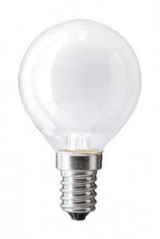 Стандартная лампа накаливания  PHILIPS  P45  60Вт  230В  E14 (кратно 10)