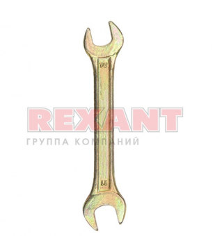 Ключ рожковый REXANT 10х11 мм, желтый цинк 12-5824-2