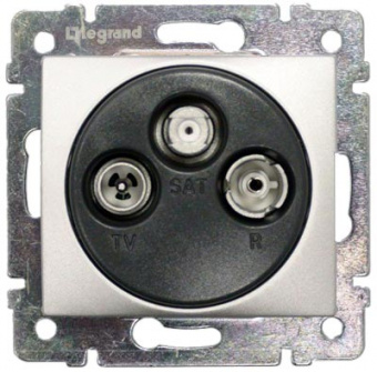 Legrand Valena  Алюминий  Розетка механизм TV-FM-SAT оконечная 10dB /770136