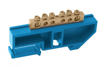 Шина нулевая на DIN изоляторе Navigator  NBB-M812-10D/B 8*12, 10 отверстий 71 160