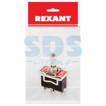 Тумблер 250V 15А (3c) ON-OFF-ON однополюсный  (KN-103)  REXANT Индивидуальная упаковка 1 шт 36-4112-1