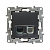 Legrand  Etika  Антрацит Розетка механизм RJ11+RJ45 категория 5 UTP 672652