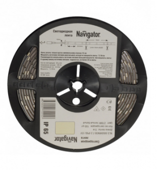 Лента светодиодная Navigator IP65  12V  14.4 Вт/м  3000К  71 427 NLS-5050WW60 СД (1 упаковка- 5 метров) (кратно 5)