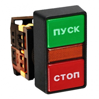 Кнопка AS-22N "Пуск-Стоп" прямоугольная 24В NO+NC EKF