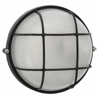 Светильник Navigator NBL-R2-100-E27 чёрный круглый с решеткой 94 809