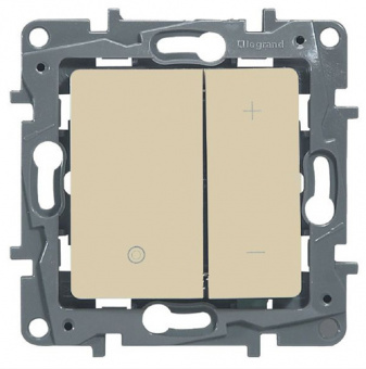 Legrand  Etika  Слоновая Кость Диммер механизм нажимной (вкл./выкл +/-) 20-400Вт 230В 672318