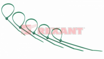 Хомут (стяжка) нейлон  4.0 х 200  зелен.  (25шт)  REXANT () 07-0203-25 07-0203-25