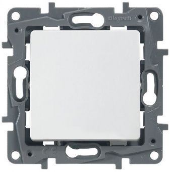 Legrand  Etika  Белый Выключатель механизм 1-клавишный 10АХ, 250В, винтовые зажимы 672201