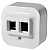 Legrand  Quteo  Белый Розетка 2XRJ45 категория 5е UTP открытая установка 782228