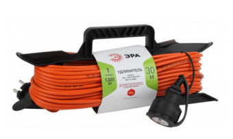 Удлинитель силовой ЭРА UFx-1-2x0.75-30m-IP44 на рамке без заземляющих контактов 1 гнездо 30м ПВС 2x0.75