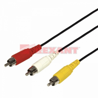Шнур  3х3 RCA  1.5М  REXANT