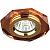 Точечный светильник ЭРА DK5 GD/BR декор стекло многогранник MR16,12V, 50W, GU5,3 коричнев/ золото
