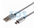 USB кабель micro USB, шнур в металлической оплетке, серебристый  REXANT