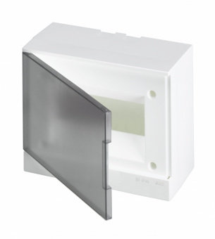 Бокс навесной ЩРН-П  8 IP40 ABB Basic E (серая дверь, с клеммами)