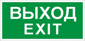 Символ Световые Технологии Выход/Exit (335х165) PC-M ПЭУ 011  /комплект, 2шт./