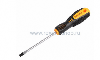 Отвертка шлицевая SL5х100 мм , двухкомпонентная рукоятка Rexant 12-4722