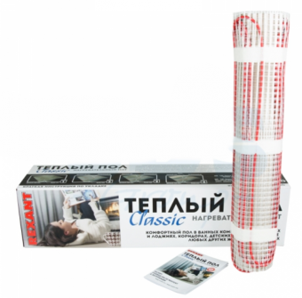 REXANT Тёплый пол (нагревательный мат)  Classic RNX -2,0-300 (площадь 2,0 м2 (0,5 х 4,0 м)),300 Вт, двужильный с экраном 51-0504-2