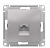 Schneider Electric AtlasDesign Алюминий  Розетка компьютерная RJ45, механизм ATN000383