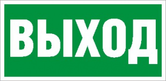 Пиктограмма ПЭУ 010  Выход (260х130) PC-M /комплект, 2шт./ MIZAR STANDARD (кратно 2)