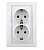 ЭРА  Intro  Plano  Белый  Розетка 2P+E Schuko со шторками 16АХ-250В, скрытая установка  1-208-01 Б0035339