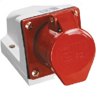 Розетка IEK 124 3Р+PЕ 32А 380В IP44 стационарная