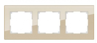 Werkel  Favorit Шампань Рамка 3-местная стекло Werkel WL01-Frame-03 / a040872