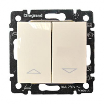 Legrand Valena  Слоновая Кость Выключатель механизм для рольставней с механической блокировкой. 10А 250В /774304